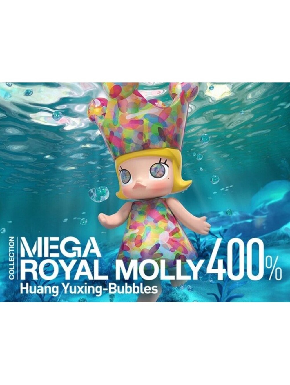 POPMART MEGA ROYAL MOLLY 400% Huang Yuxing-Bubbles authentic NEW